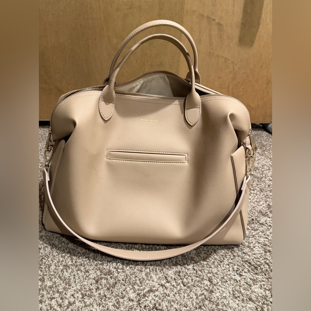 Mina Baie Emmy Vegan Full Diaper Bag - color sand
